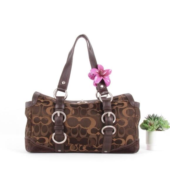 Coach Y2K Signature Brown Chelsea Duffle Handbag - Picture 1 of 8